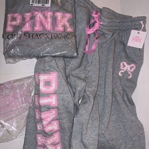 Love shack fancy x PINK Victoria's Secret Gray Sweatsuit! NWT sold out